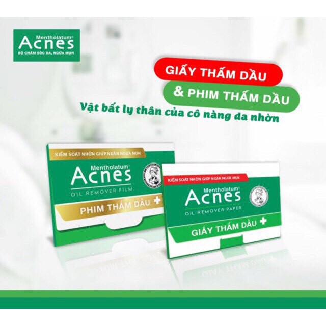 Giấy - Phim Thấm Dầu Acnes Kiểm Soát Nhờn Hiệu Quả 50 tờ