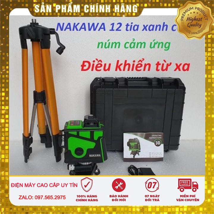 Máy Cân Mực NAKAWA tia laser 3D -12 Tia tia xanh cao cấp - LS12X Chính hãng