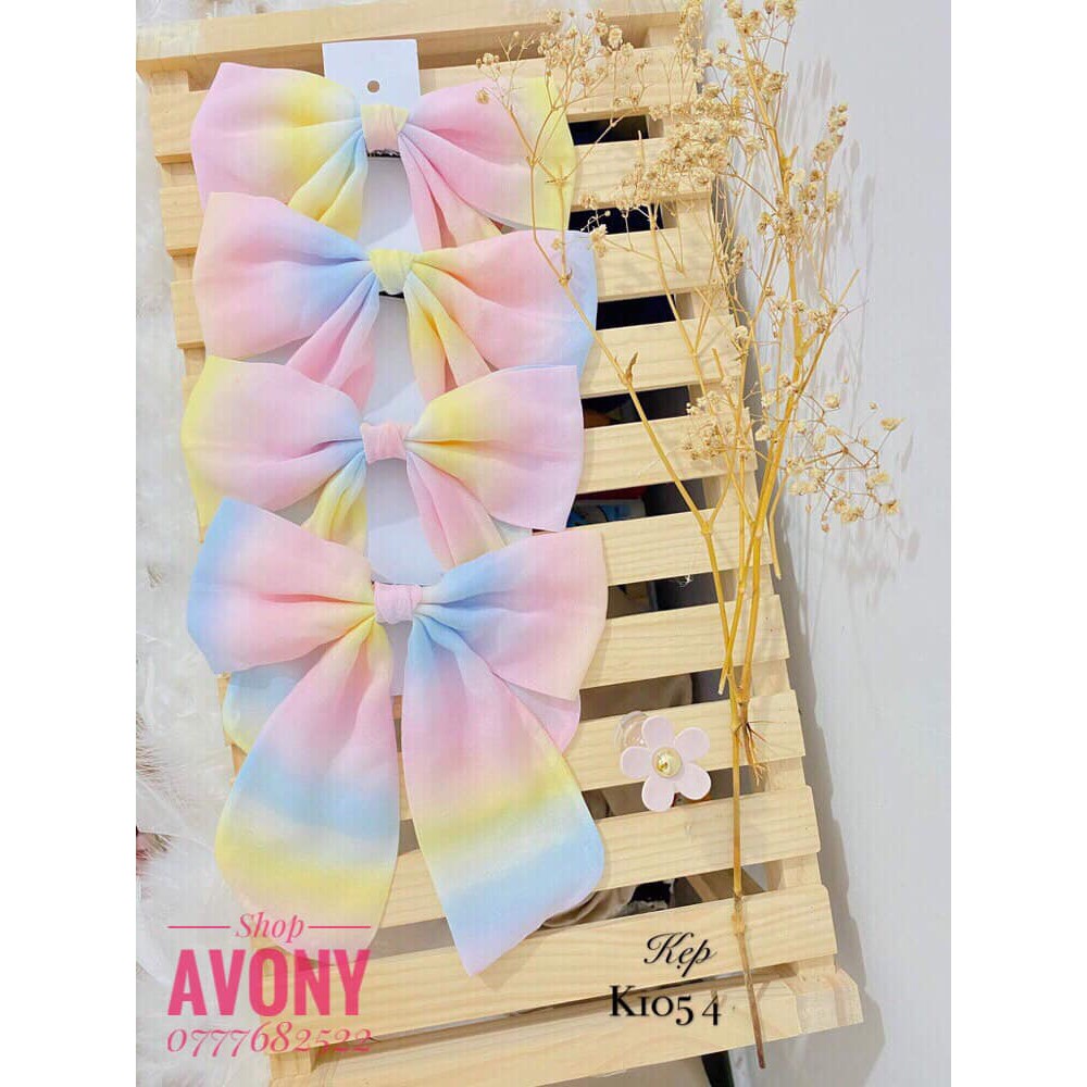 Cột - Kẹp tiểu thư gam màu cầu vòng