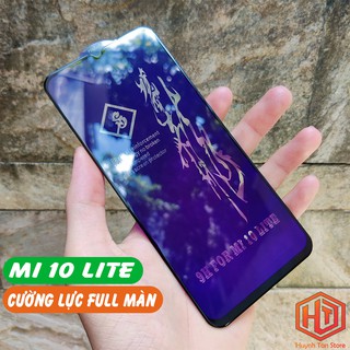 Cường lực xiaomi 10 lite 6D trong suốt FULL MÀN bảo vệ chống trầy xướt phụ kiện huỳnh tân store