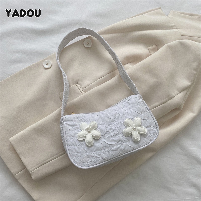 Túi xách YADOU hình vuông hoa nhỏ ngọt ngào thời trang đơn giản phong cách Hàn Quốc cho nữ