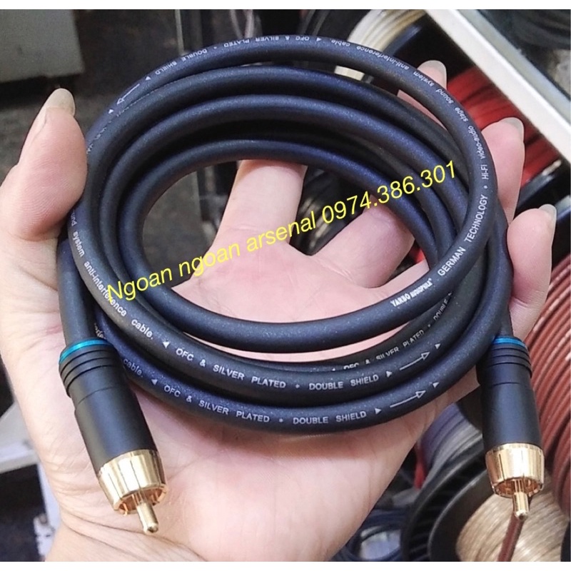 dây tín hiệu audio hoa sen rca av mạ bạc cao cấp. BÁO GIÁ 1 DÂY GỒM 2 RẮC