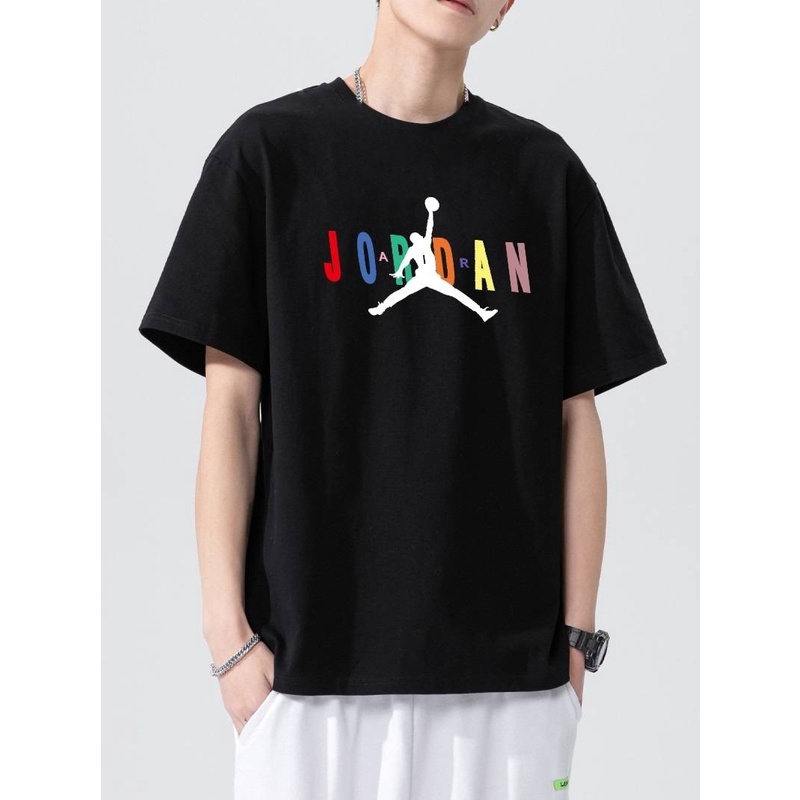 Áo thun jordan nam nữ vải cotton áo thun nam nữ form rộng tay lỡ