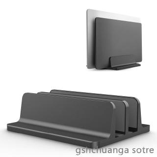 Vertical Laptop Stand Double Desktop Stand Holder with Adjustable Dock 