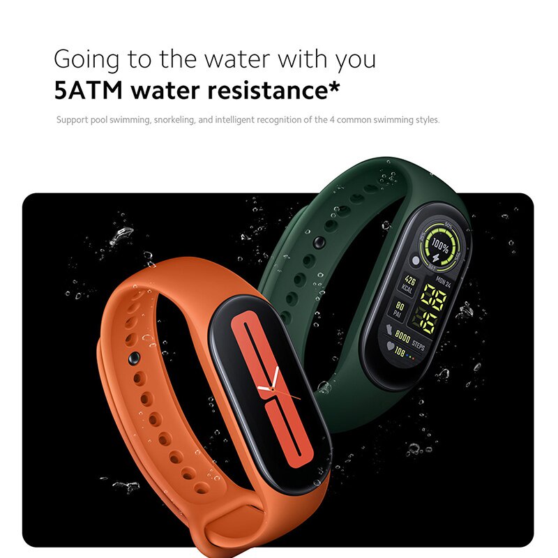 Vòng đeo tay thông minh Xiaomi Mi band 8 7 6 quốc tế dõi sức khỏe AI hàng chính hãng