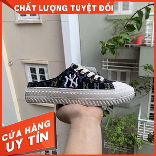 Giày Sục Ny Đạp Gót, Sục Ny, Sục 𝐌𝐋𝐁 đen Đạp Gót Màu Monogram Hot Hit 2021 Bản Đẹp 2021