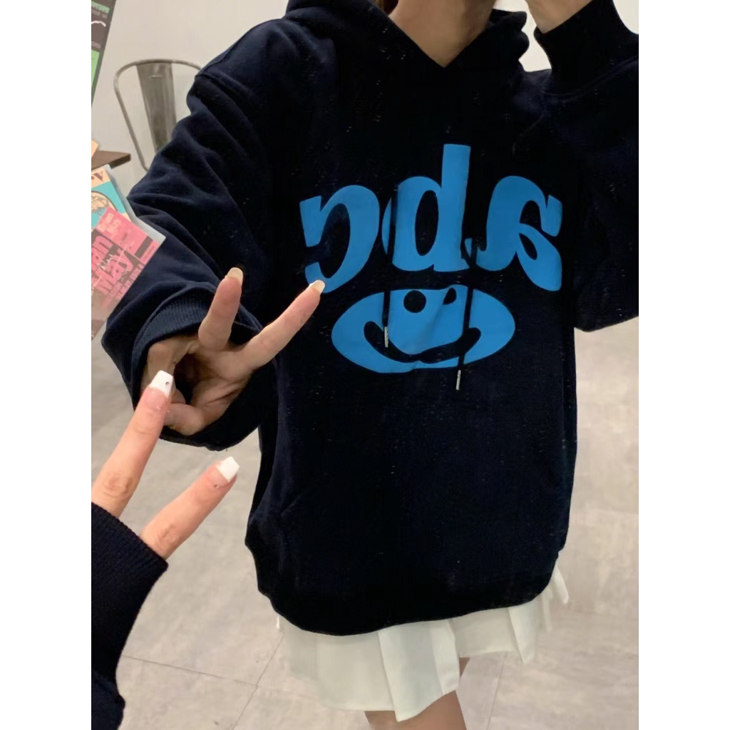 NRVP Áo Hoodie Tay Dài Oversize In Họa Tiết Phong Cách Hàn Quốc Kiểu Mới Cho Nam / Nữ