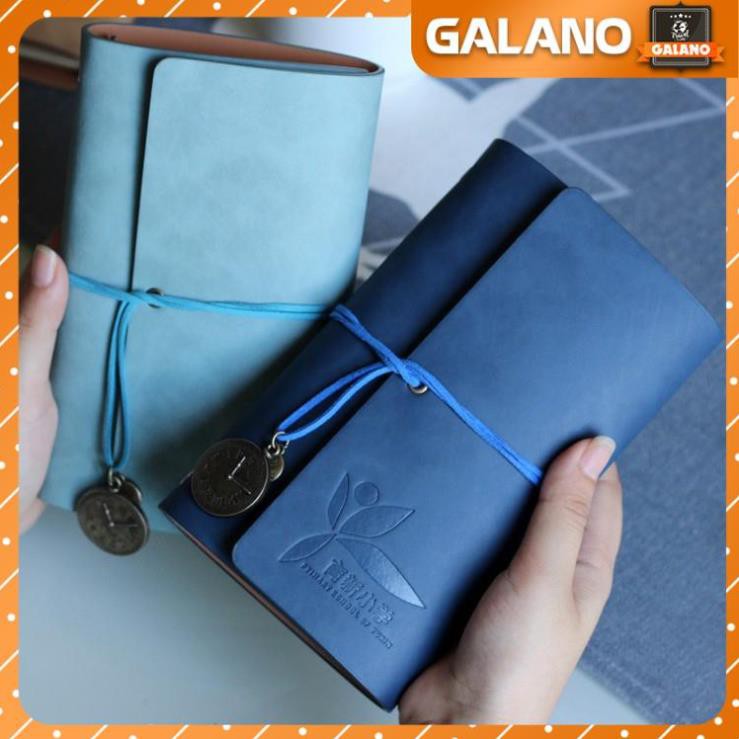 Sổ tay bìa da PU GALANO sổ ghi chép, nhật ký, lưu bút gáy còng size A6 phong cách vintage đồng hồ SN-001307