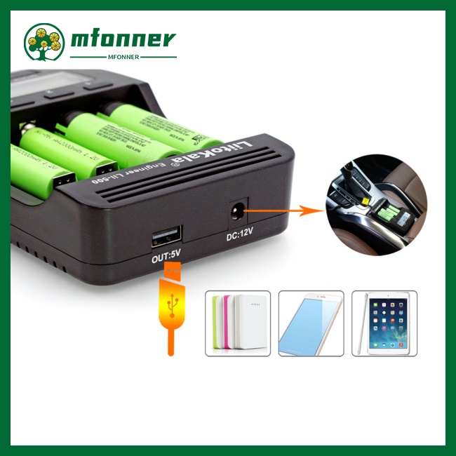 Bộ Sạc Pin liitokala lii-500 18650/26650 Có Màn Hình LCD Sạc Pin Lithium Chuyên Dụng