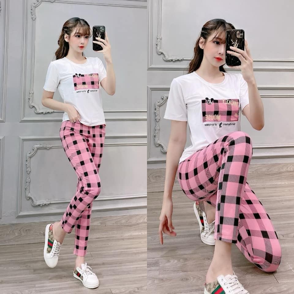 Set Đồ Cotton Thể Thao - Logo Thêu - SP Y Hình