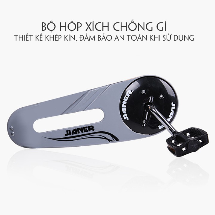 Xe đạp trẻ em vành đúc có 2 bánh phụ có thể tháo rời cho trẻ tư 2-8 tuổi size 14 inch kiểu dáng thể thao