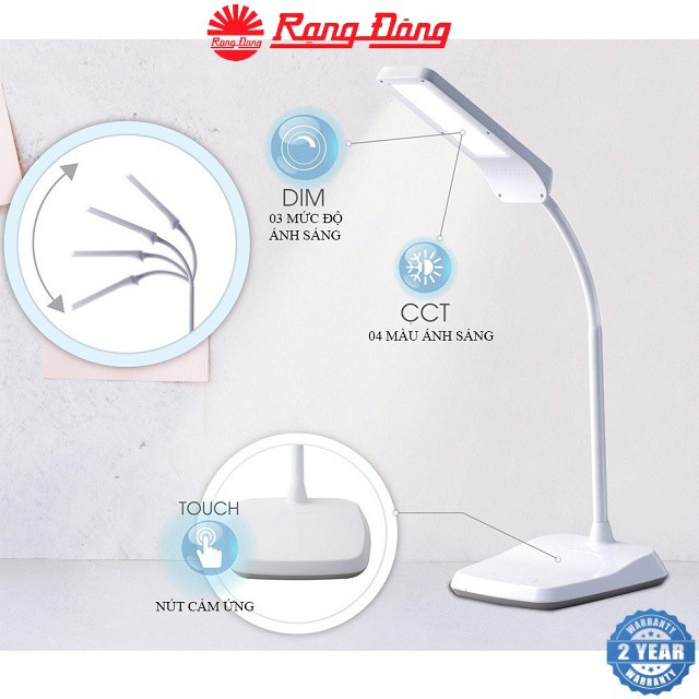 Cadi-Đèn học chống cận Rạng Đông, 4 màu ánh sáng, 3 cấp ánh sáng RD-RL-36