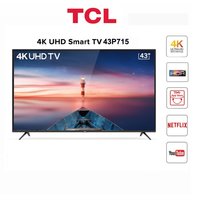 TCL 4K UHD Android Tivi Model 43P715 Kích thước 43 inch
