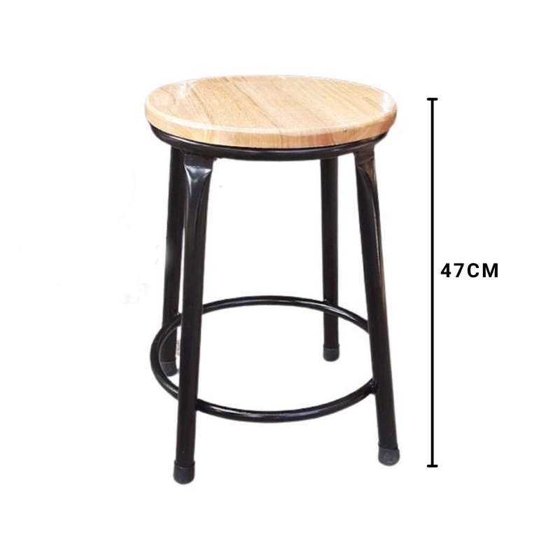 Ghế quầy bar mặt gỗ cao su