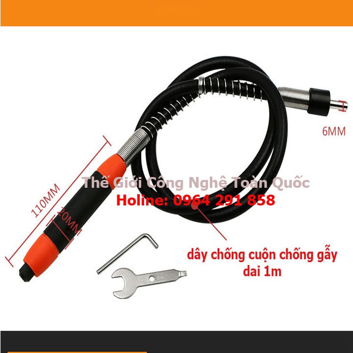 Dây chuyển đổi máy khoan thành máy khoan khoan mài khắc mini đa năng chân cốt 6ly sang chân cốt 3ly