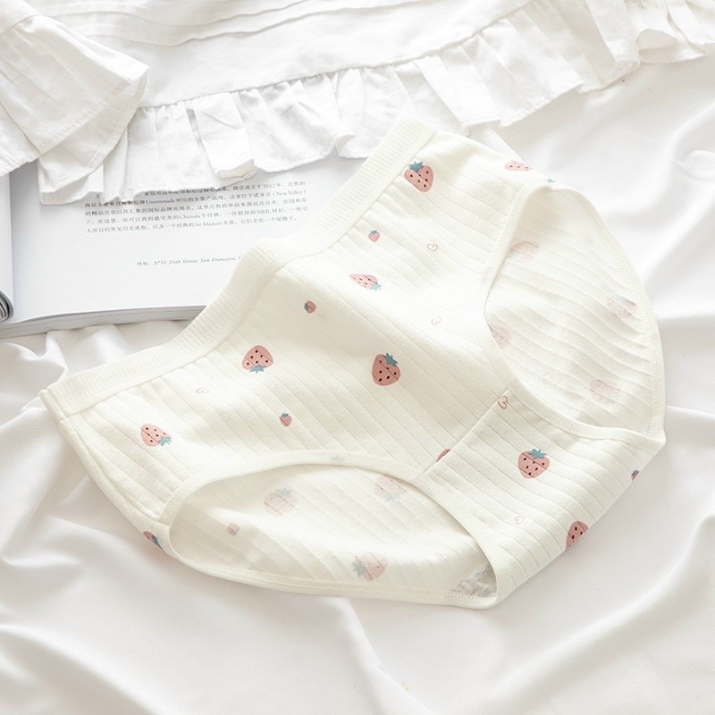 QUẦN LÓT COTTON DÂU TĂM HỒNG MS716