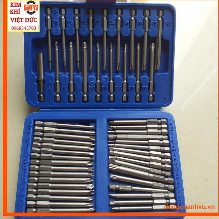 Mũi tô vít đa năng chuôi lục giác 6.35mm 50 chi tiết cho máy khoan