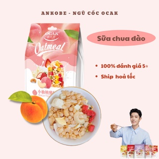 Gói 200 và 400g ngũ cốc sữa chua Ocak vị sữa chua đào, dùng để ăn sáng tiện lợi, nhiều dinh dưỡng, giảm cân Calbee