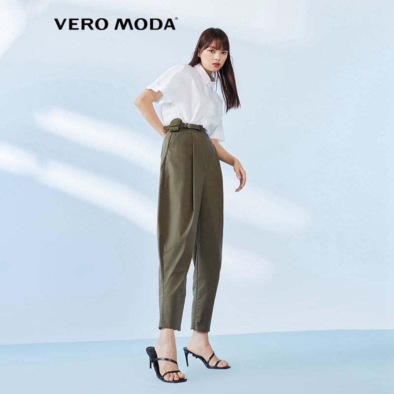Vero Moda Quần Dài Nữ LƯNG Vừa Có Khóa Kéo Viền Mắt Cá Chân 321250004