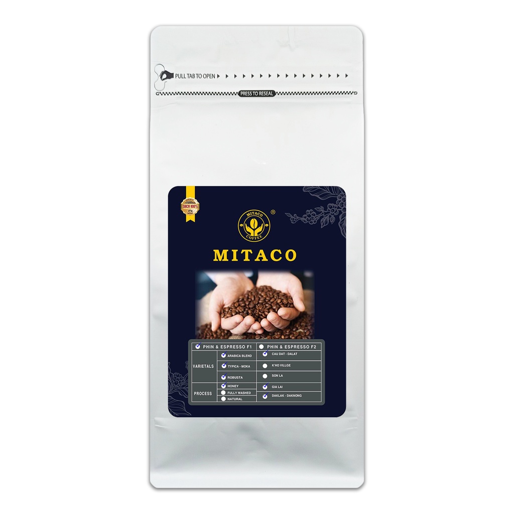 Cà Phê Rang Xay Thượng Hạng F1 MITACO COFFEE (Gói 1kg)