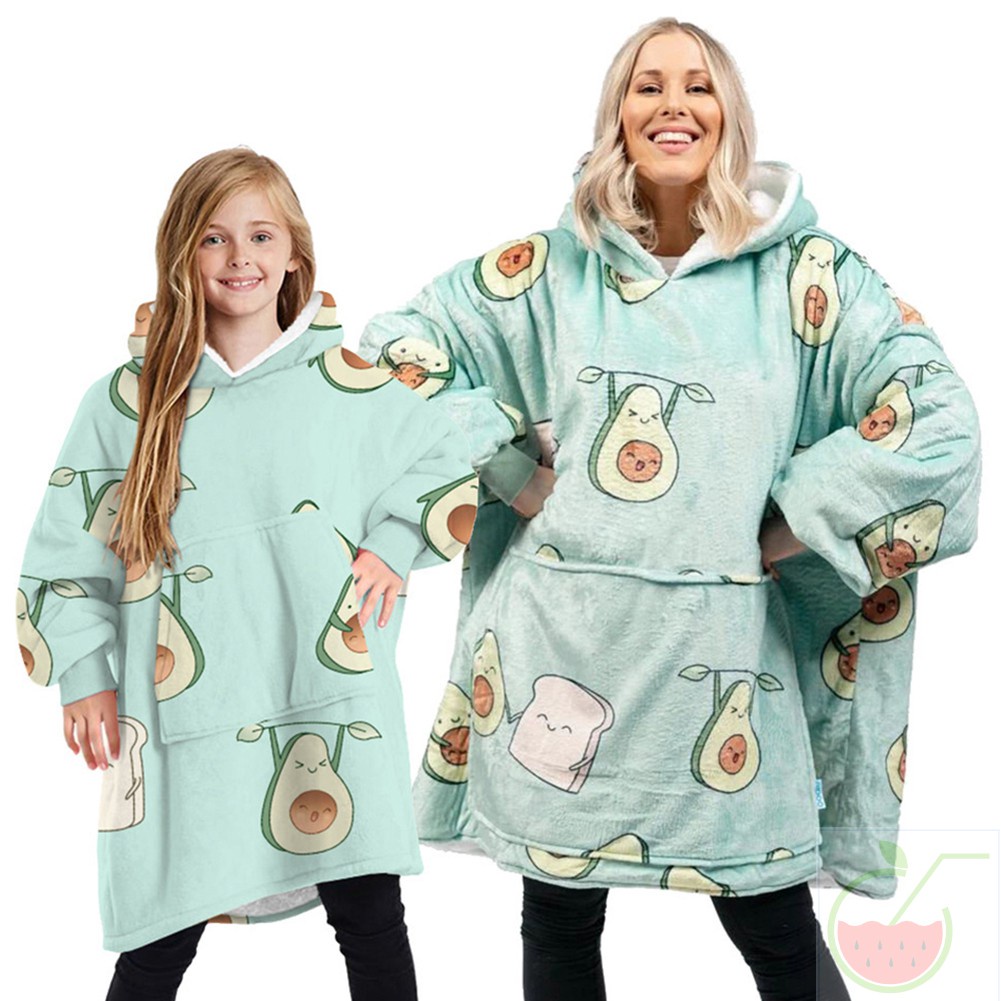 Hchai shop FAST Blanket Hoodie Sweatshirt Oversized TV Blanket Wearable Blanket Super Warm Soft Cozy Fleece Hooded Sweater for Kid/Adult