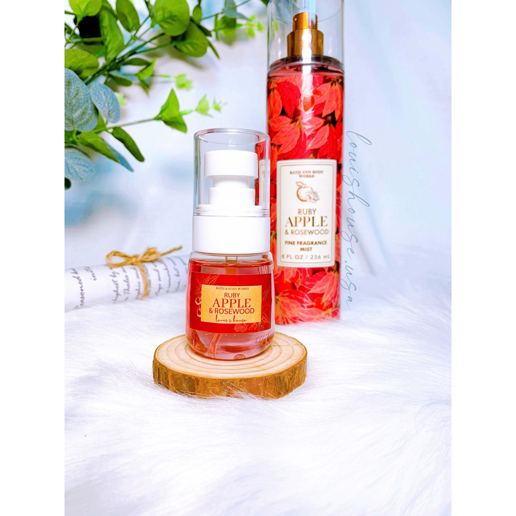 [ Mini 10ml & 36ml ] RUBY APPLE & ROSEWOOD - Xịt thơm toàn thân Bath & Body Works Mỹ | BigBuy360 - bigbuy360.vn