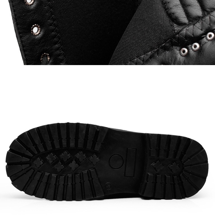 Giày Bốt Martin Da Phong Cách Cao Bồi Phương Tây Thời Trang Cho Nam