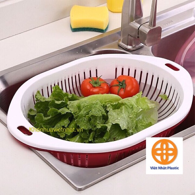 Bộ rổ chậu có nắp đậy Việt Nhật 2 size hàng cao cấp tiện lợi (MS:3271/3272)