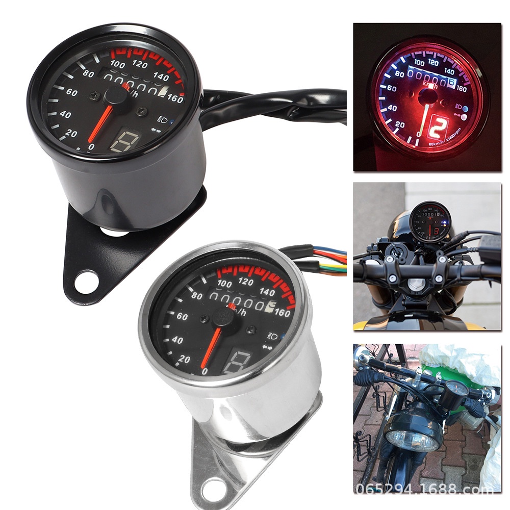 Đồng hồ công tơ xe máy độ classsic cafe,tracker,streetcud