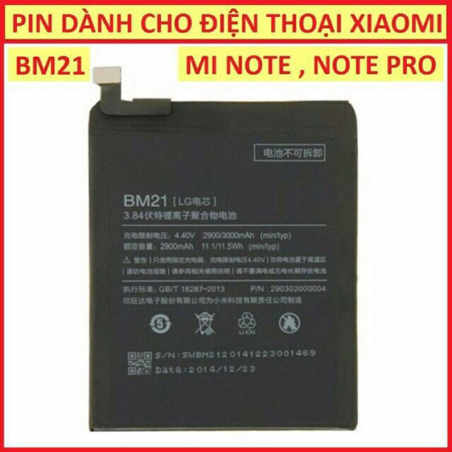 Pin xiaomi Minote 5.7” ( BM21 )