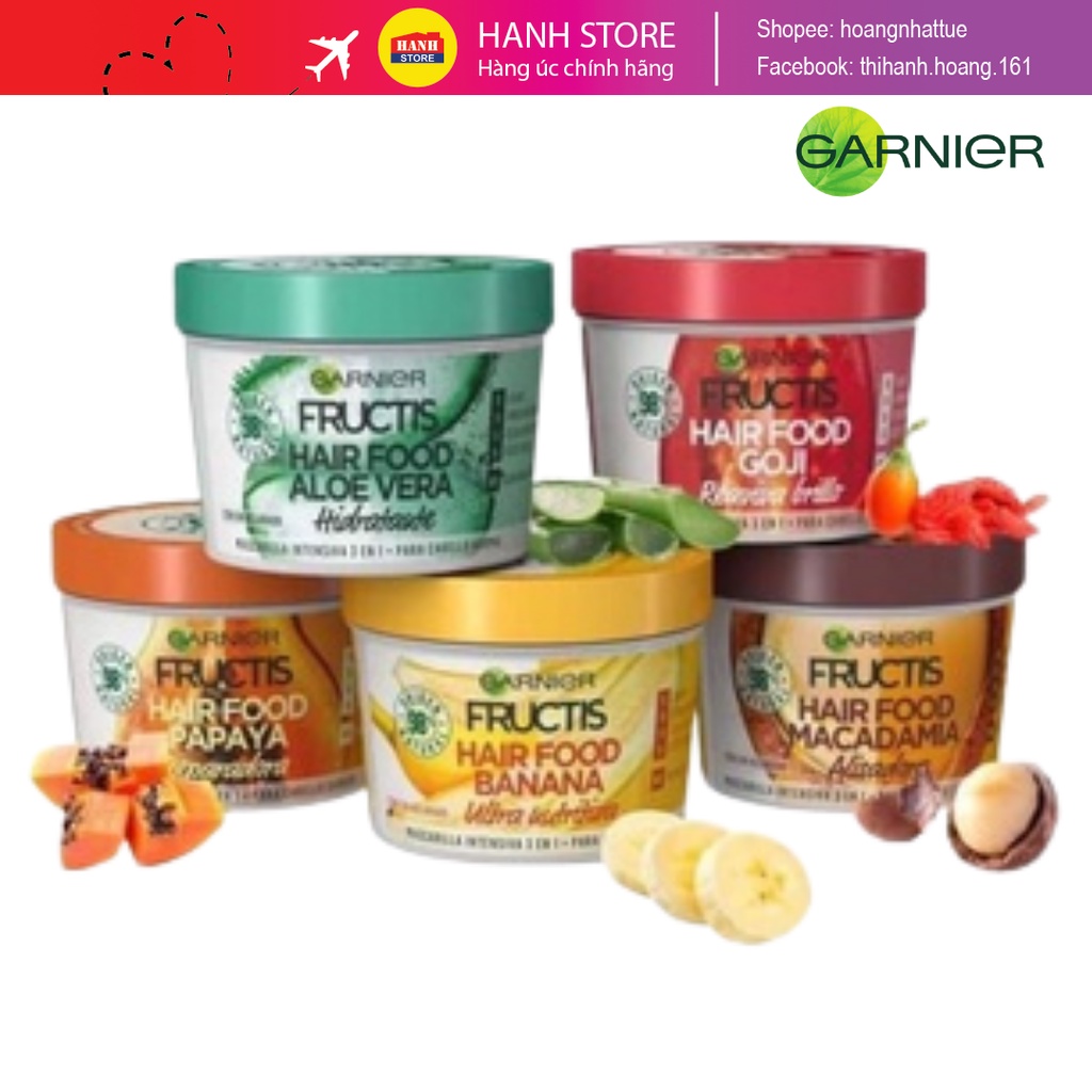 Kem ủ tóc đa công dụng Garnier Fructis Hair Food Úc 390ml