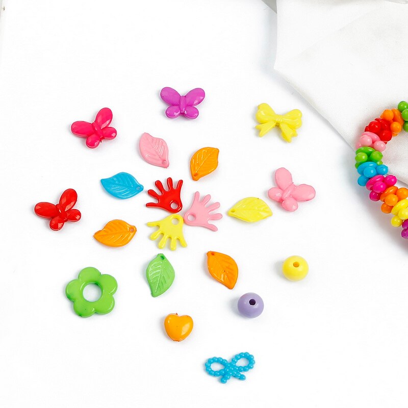 Hạt nhựa acrylic hình học hoạt hình nhiều màu dành cho làm trang sức thủ công diy