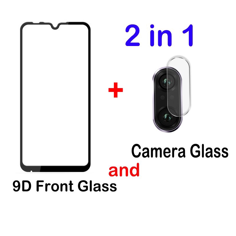 Kính cường lực bảo vệ toàn màn hình/ ống kính máy ảnh 9D cho Xiaomi Redmi Note 7/Redmi Note 7 Pro