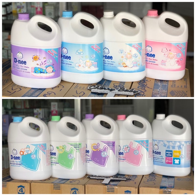 Nước giặt xả 2in1, rửa bình Dnee Thái Lan túi 600ml