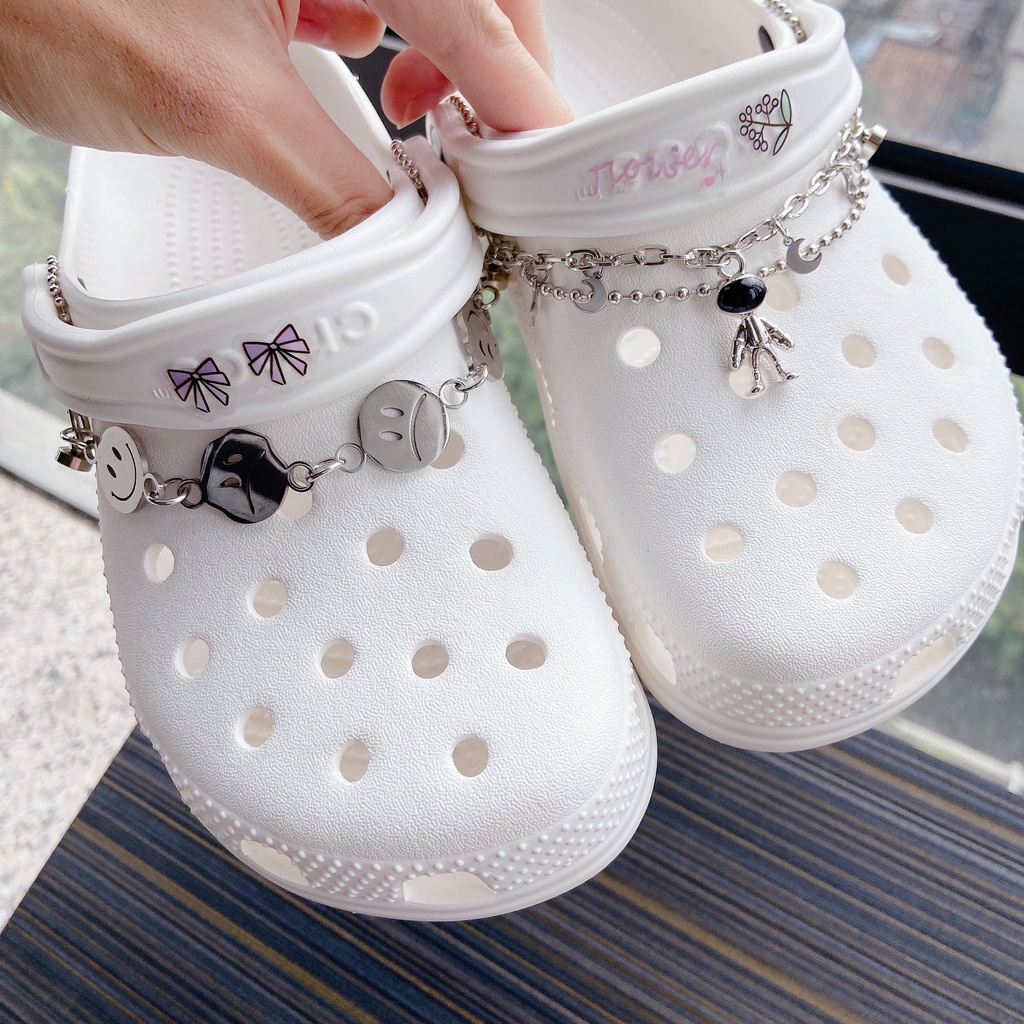 Dây Xích Kim Loại Đính Đá Kim Loại Trang Trí Giày DIY Thời Trang