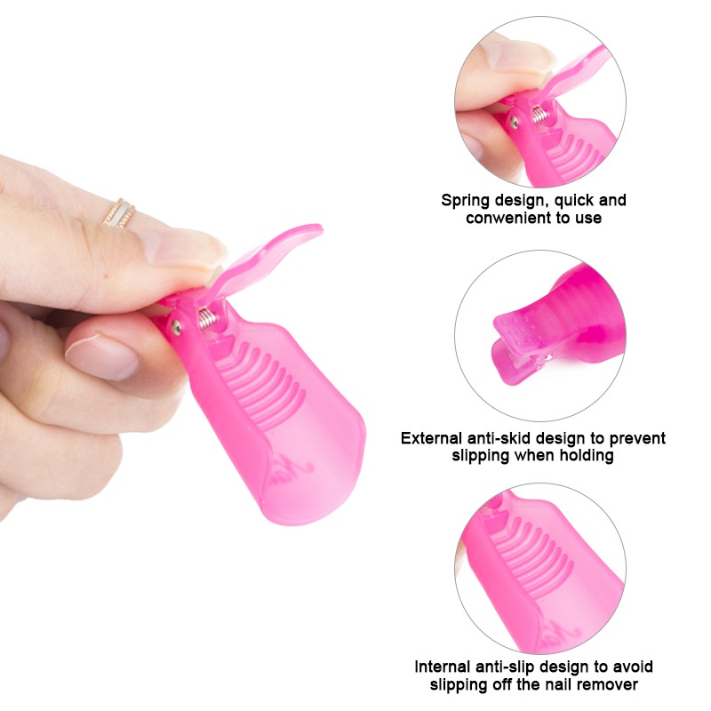 Set 10 Kẹp Nhựa Màu Sắc Dùng Để Hỗ Trợ Làm Móng Gel UV