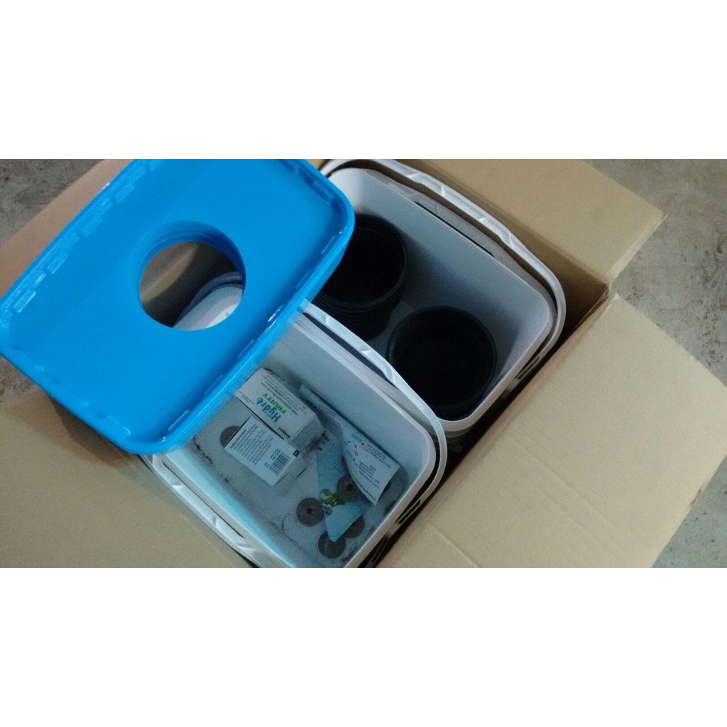 Bộ trồng thủy canh tĩnh cho rau quả Hợp Trí + 10 viên nén sơ dừa to + phụ kiện đầy đủ