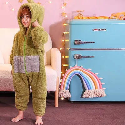 Bộ Đồ Ngủ Liền Thân Hóa Trang Teletubbies Dipsy PO Lala Tinky Winky Halloween Cho Bé