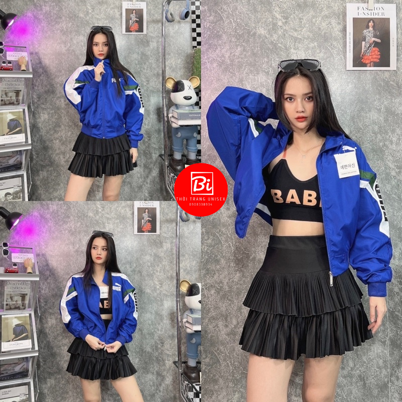 Áo Khoác Dù Nữ Dáng Lửng 2 Lớp_Bo Tay Lai Áo Bằng Chun Bẹ To Sang Trọng_Lót Trong Vải Dù Miro Xịn Mát Ko Bí Hơi_AK36