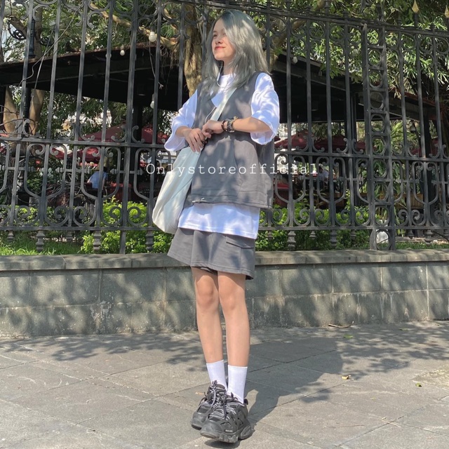 [Mã FAGREEN245 giảm 10% tối đa 30K đơn 99K] Set bộ 3 món gile xám