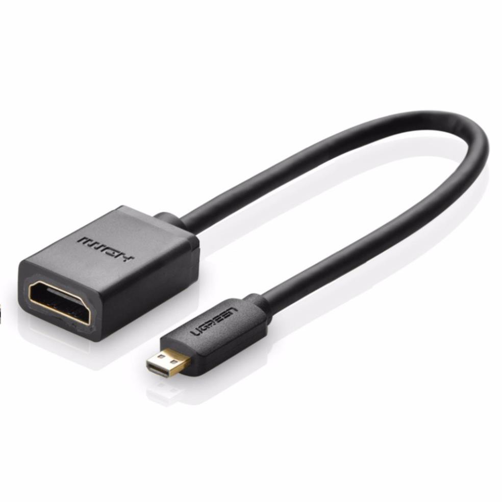 Mua ngay Cáp chuyển đổi micro HDMI đực sang HDMI cái dài 20cm UGREEN 20134 (màu đen) . [Giảm giá 5%]