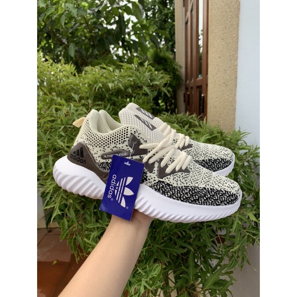 [Hàng mới về] Giày alphabounce giày neaker thể thao nam nữ full 5 màu( ghi hồng, ghi vàng, ghi xanh, đen trắng, đen full