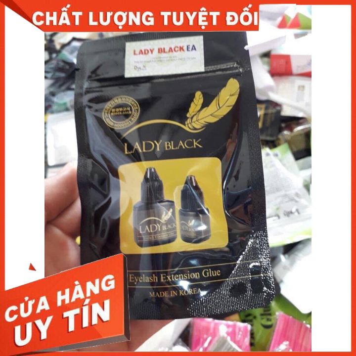 Keo Nối Mi Lady Black 5ml Chính Hãng Nhập Khẩu(hàng chuẩn loại 1)keo nối mi nhanh khô chẵ bền _giúp bạn có hàng mi quyế