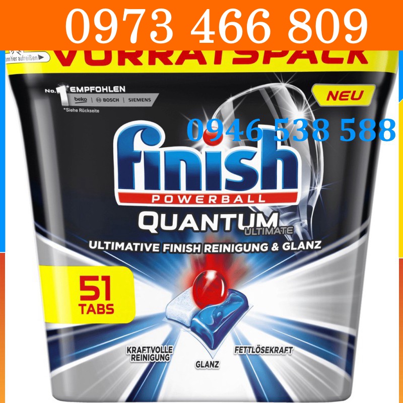 Viên rửa bát Finish Quantum Ultimate 51 viên