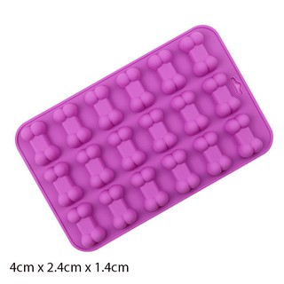 HCM - Khuôn silicon khúc xương chó gặm 18 cái đổ socola, rau câu, kẹo dẻo, làm bánh quy mini