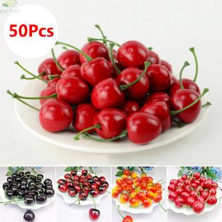 Set 50 quả cherry giả bằng nhựa bền làm đạo cụ chụp ảnh/trang trí sinh động