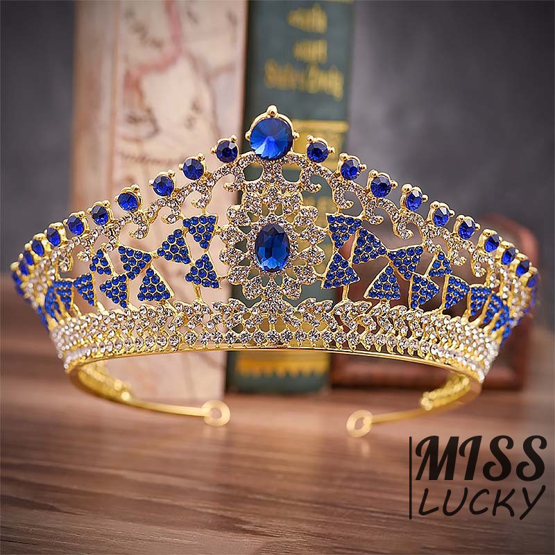 Cài tóc hình vương miện đính đá cho cô dâu