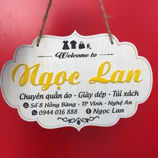 Biển tên gỗ thương hiệu shop online