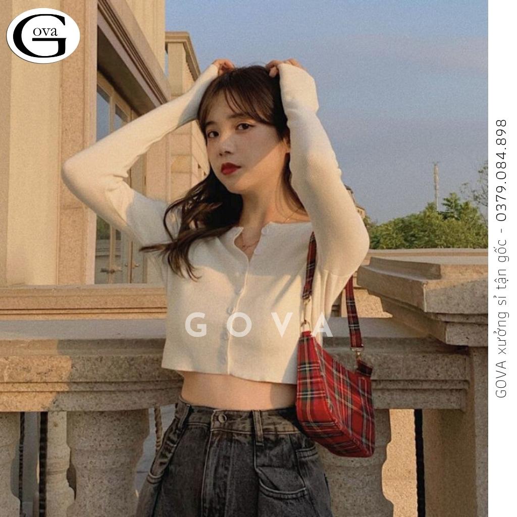 Áo Croptop Yan phối cúc Hot Trend Áo kiểu nữ ôm chất thun Cao Cấp gân mềm mát