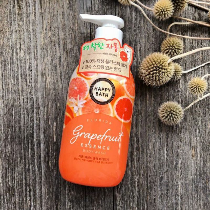 Sữa Tắm Trắng Da Hương Bưởi Tươi Mát Happy Bath Grapefruit Essence Cooling Body Wash 900ml Hàn Quốc Chính Hãng